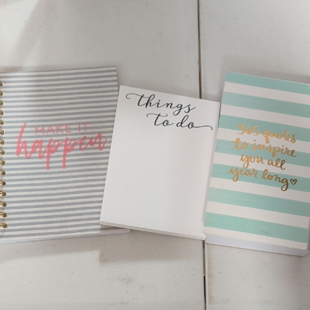 Inspirational Striped Notebooks Set